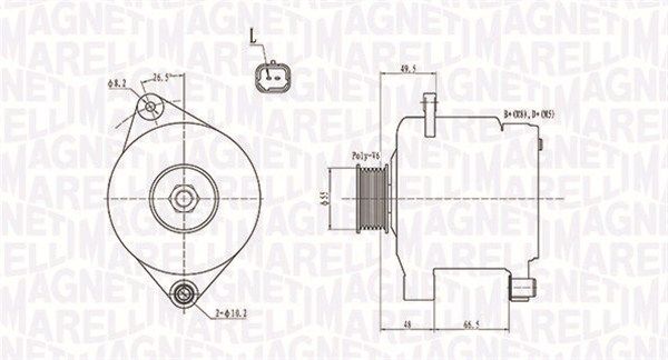 MAGNETI MARELLI 063731444010 Alternator