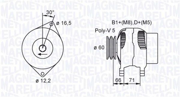 MAGNETI MARELLI 063731471010 Alternator