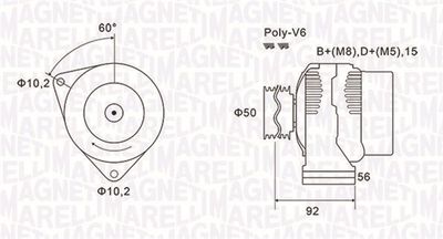 Alternator MAGNETI MARELLI 063731491010