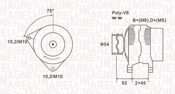 MAGNETI MARELLI 063731496010 Alternator