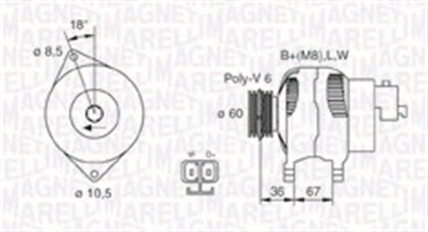 MAGNETI MARELLI 063731521010 Alternator