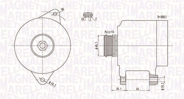 MAGNETI MARELLI 063731522010 Alternator
