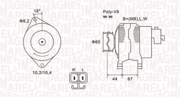 MAGNETI MARELLI 063731526010 Alternator