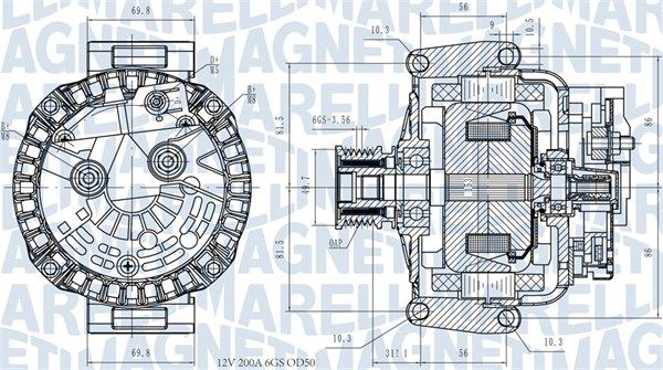 MAGNETI MARELLI 063731531810 Alternator