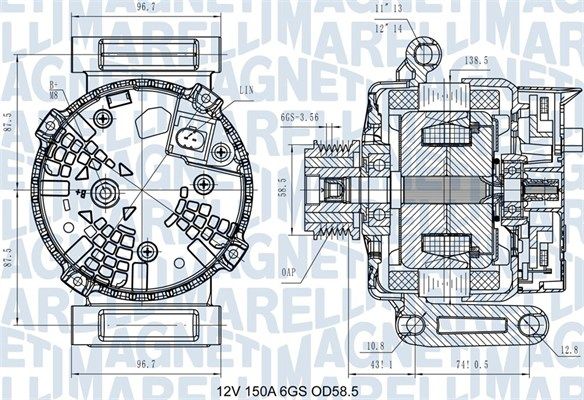 MAGNETI MARELLI 063731546110 Alternator