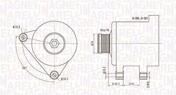 MAGNETI MARELLI 063731553010 Alternator