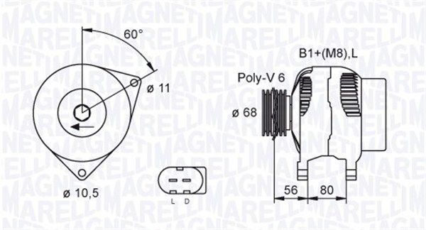 MAGNETI MARELLI 063731557010 Alternator
