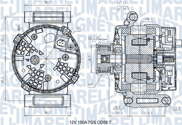 MAGNETI MARELLI 063731557610 Alternator