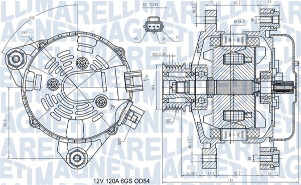 MAGNETI MARELLI 063731557910 Alternator