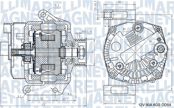 MAGNETI MARELLI 063731562210 Alternator
