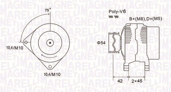 MAGNETI MARELLI 063731564010 Alternator