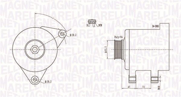MAGNETI MARELLI 063731569010 Alternator