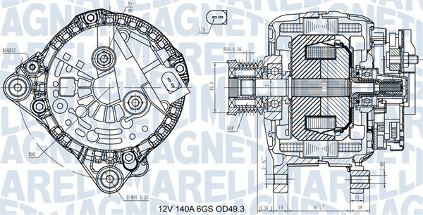 MAGNETI MARELLI 063731576710 Alternator