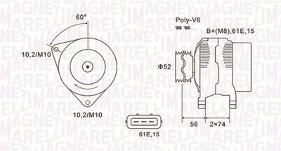 Alternator MAGNETI MARELLI 063731580010