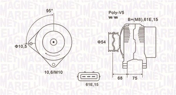 MAGNETI MARELLI 063731584010 Alternator