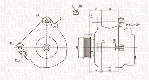 MAGNETI MARELLI 063731587010 Alternator