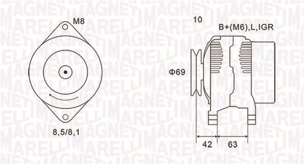 MAGNETI MARELLI 063731600010 Alternator