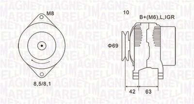 Alternator MAGNETI MARELLI 063731600010