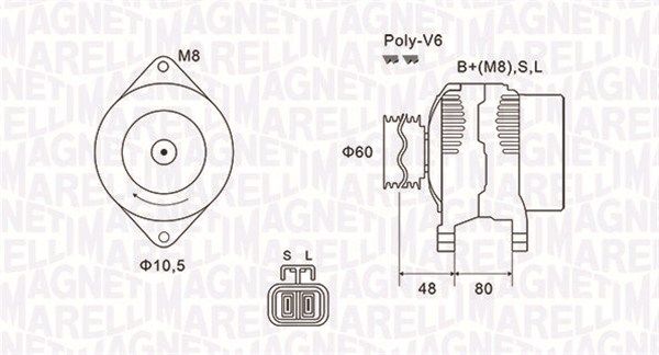 MAGNETI MARELLI 063731607010 Alternator