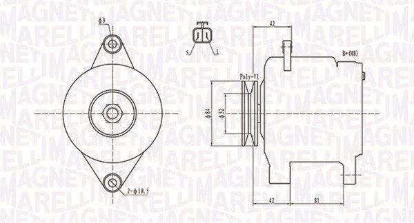 MAGNETI MARELLI 063731615010 Alternator