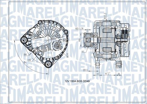 MAGNETI MARELLI 063731618410 Alternator