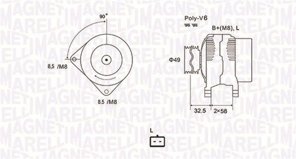 MAGNETI MARELLI 063731627010 Alternator