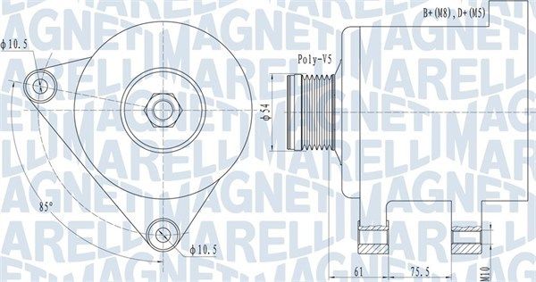 MAGNETI MARELLI 063731631010 Alternator