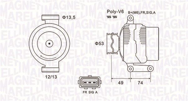MAGNETI MARELLI 063731635010 Alternator