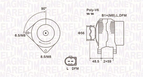 MAGNETI MARELLI 063731644010 Alternator