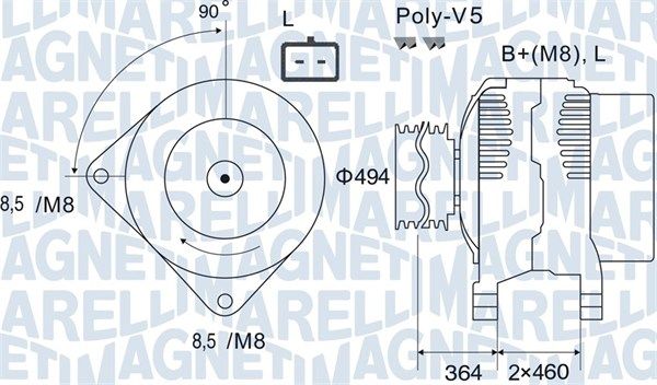 MAGNETI MARELLI 063731645010 Alternator