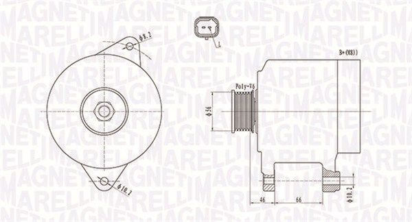 MAGNETI MARELLI 063731653010 Alternator