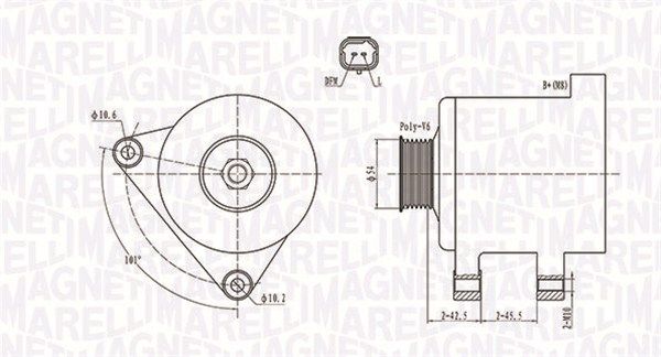 MAGNETI MARELLI 063731674010 Alternator