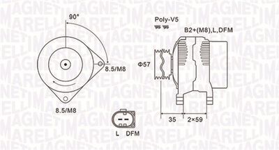 Alternator MAGNETI MARELLI 063731675010