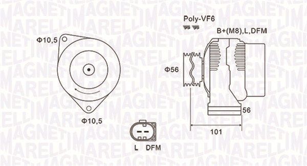 MAGNETI MARELLI 063731689010 Alternator
