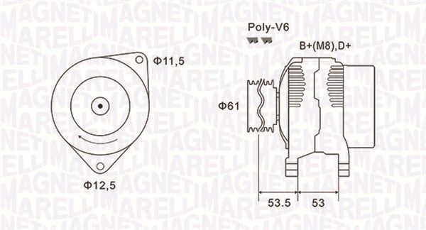 MAGNETI MARELLI 063731698010 Alternator
