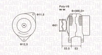Alternator MAGNETI MARELLI 063731698010