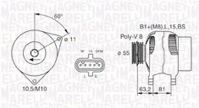 Alternator MAGNETI MARELLI 063731699010