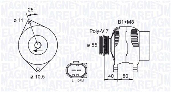 MAGNETI MARELLI 063731700010 Alternator