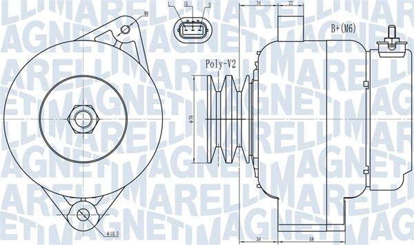 MAGNETI MARELLI 063731724010 Alternator