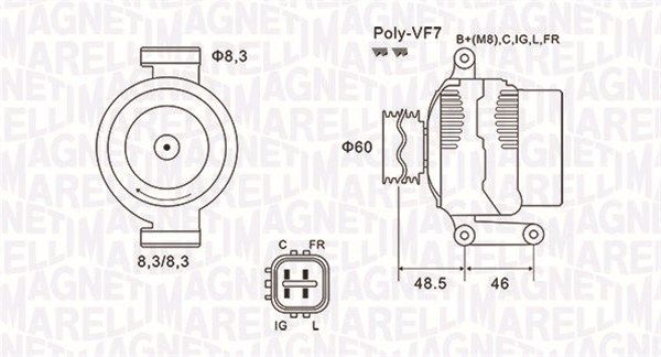 MAGNETI MARELLI 063731726010 Alternator