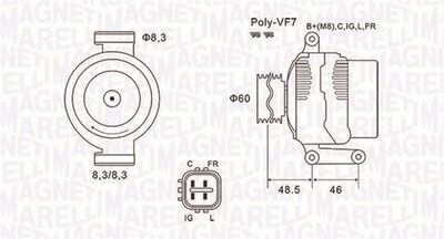 Alternator MAGNETI MARELLI 063731726010