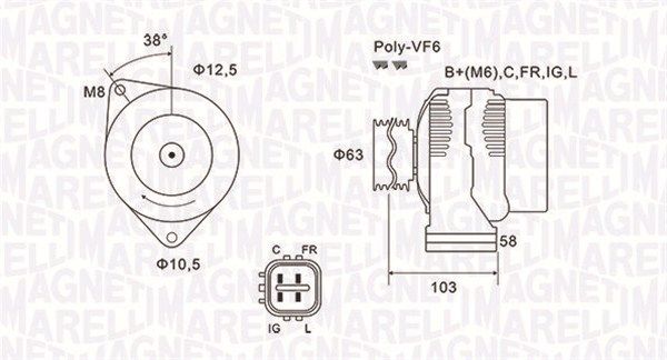 MAGNETI MARELLI 063731727010 Alternator
