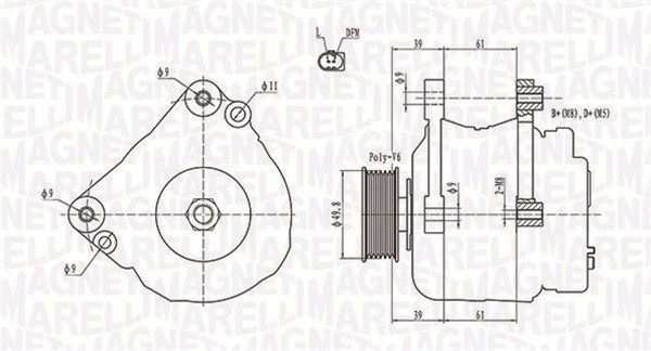 MAGNETI MARELLI 063731729010 Alternator