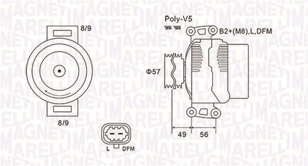 MAGNETI MARELLI 063731740010 Alternator