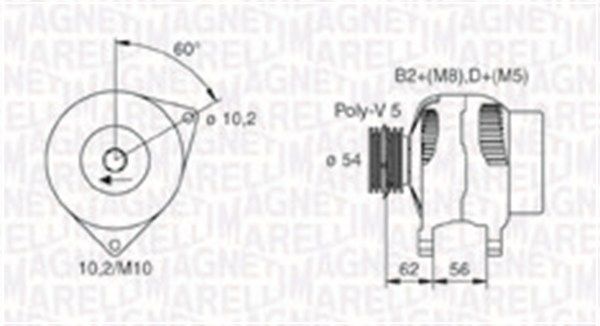 MAGNETI MARELLI 063731748010 Alternator