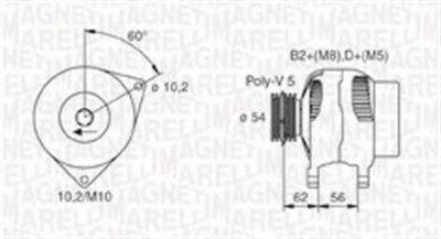 Alternator MAGNETI MARELLI 063731748010