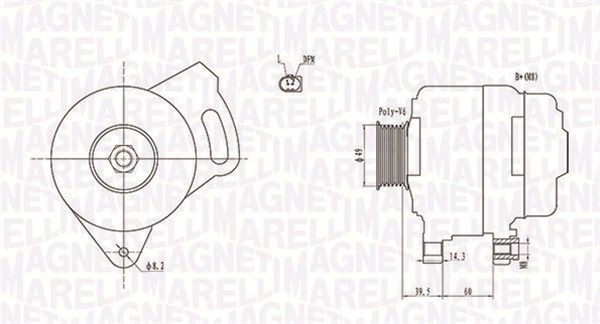 MAGNETI MARELLI 063731750010 Alternator