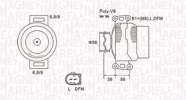 MAGNETI MARELLI 063731754010 Alternator