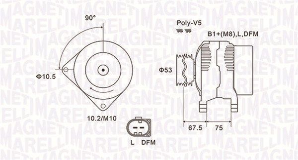 MAGNETI MARELLI 063731756010 Alternator