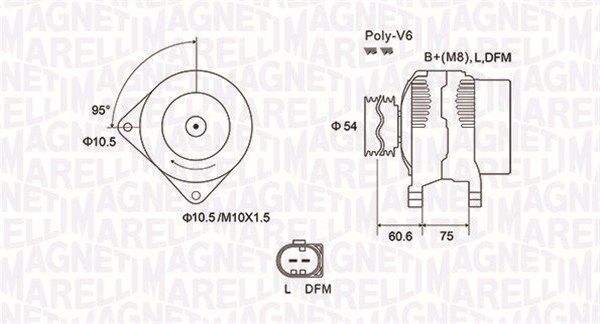 MAGNETI MARELLI 063731757010 Alternator